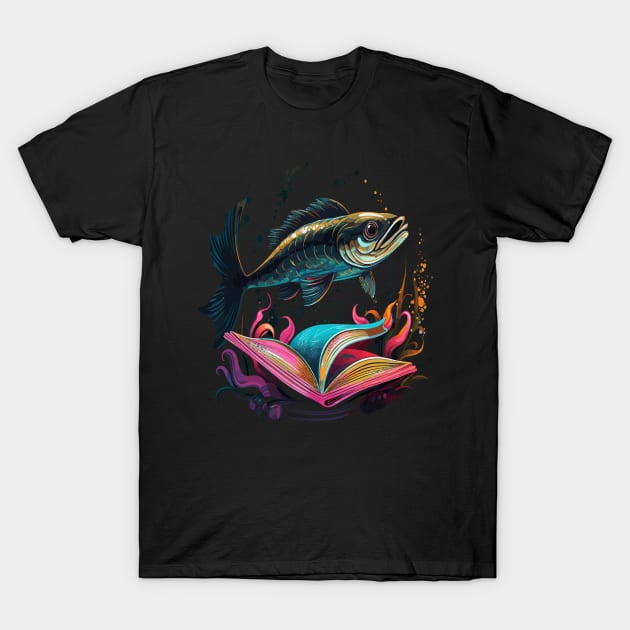 Oarfish Reads Book T-Shirt by JH Mart